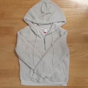 Sherpa quarter zip hoodie
